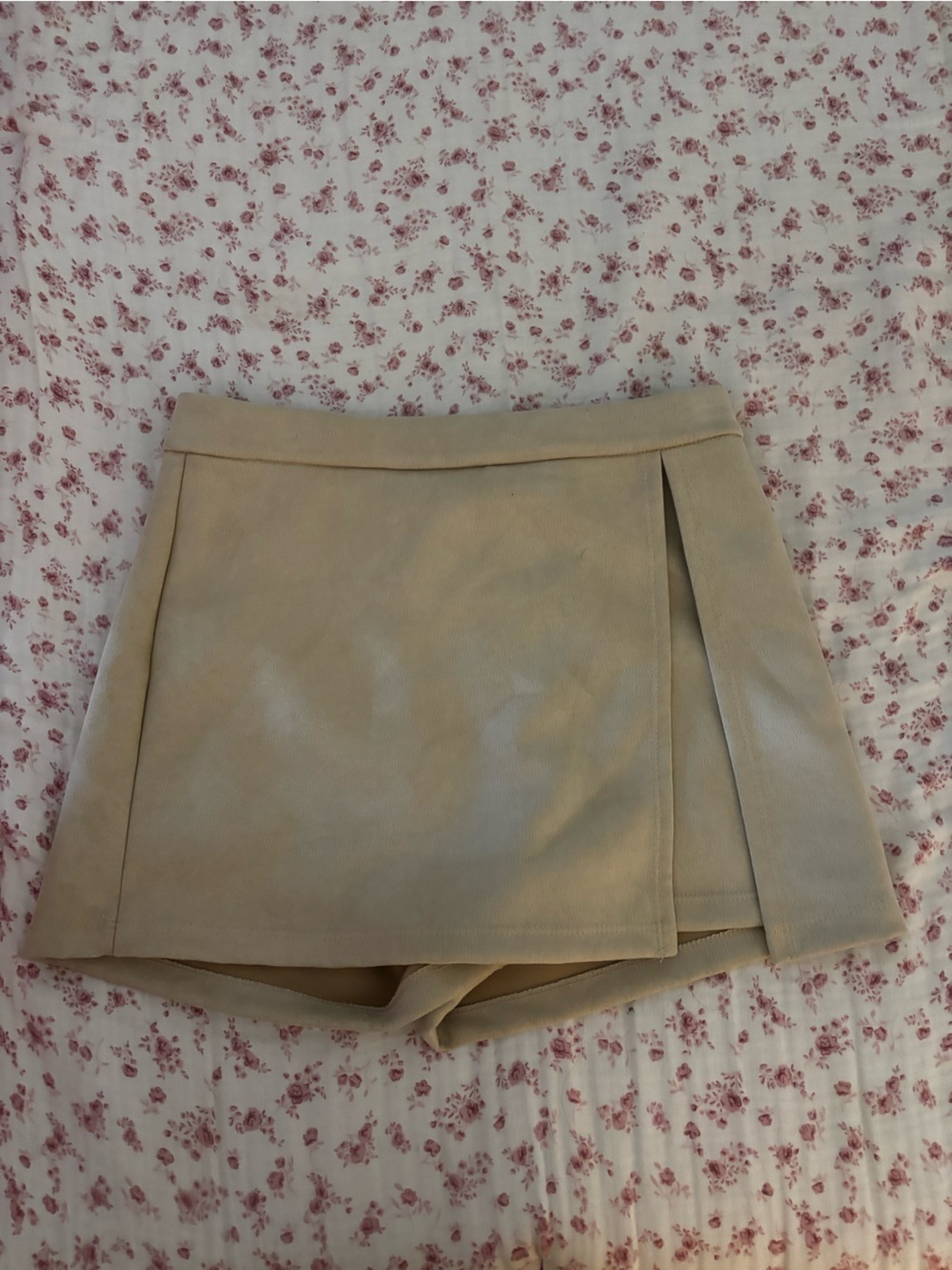 Altar'd State Beige High-Waist Skort Shorts